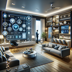 Image depicting advanced Smart Home technologies in a modern home setting, illustrating seamless automation and connectivity.
